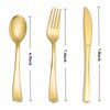 N9R 500PCS Gold Plastic Silverware - Gold Plastic Cutlery Set Disposable Flat...