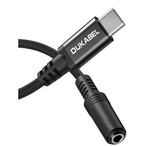 DuKabel 30cm usb c earphone jack USB C to 3.5mm earphone conversion adapter usb-c 3.5mm converter audio adapter 4 poles / TRRS for iPad/iPad Pro/Android/typec devices