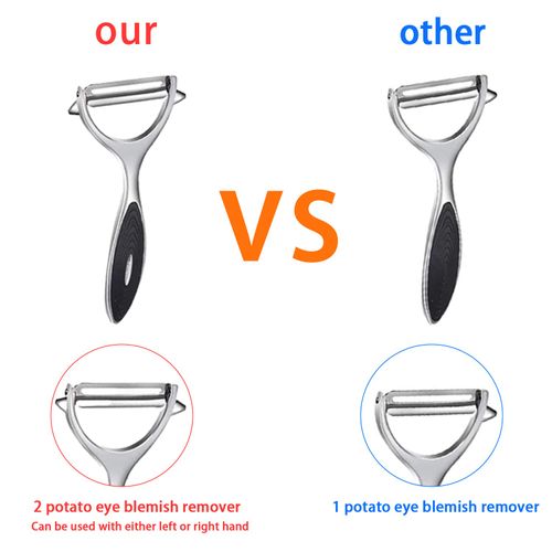 FUHUY Vegetable, Apple Peelers for kitchen, Fruit, Carrot, Veggie, Potatoes Peeler, Y-Shaped and I-Shaped Stainless Steel Peelers, with Ergonomic Non-Slip Handle & Sharp Blade, Good Durable (2PCS)