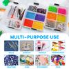 Bins & Things Stackable Storage Container with 18 Adjustable Compartments - Clear - Craft Storage/Craft Organizers and Art Supply Organizer
