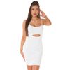 Basic Feinripp Träger Minikleid mit Cutout One Size (Einheitsgröße)