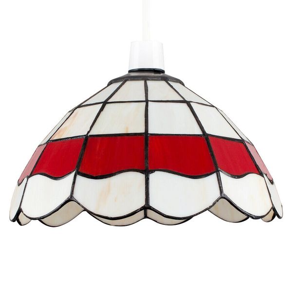 Vintage Stained Glass Lampshade Traditional Easy Fit Ceiling Light Shade Pendant