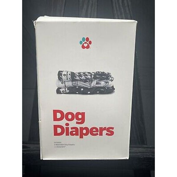 NEW Pet Parents Washable Dog Diapers 3 Pack Size (M)