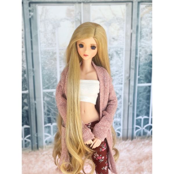 Rapunzel Extra Long Wig in Light Blonde Replacement Wig for BJD 1/3& Smart Dolls