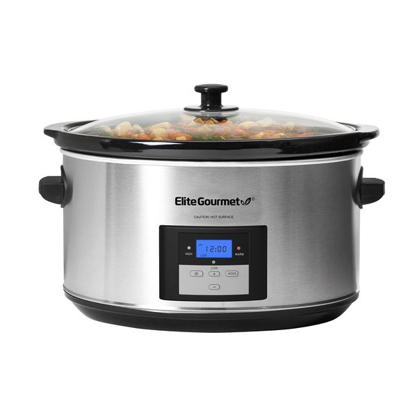 Digital Programmable Slow Cooker 8.5Qt – Ideal for Large Meals Stews Dips