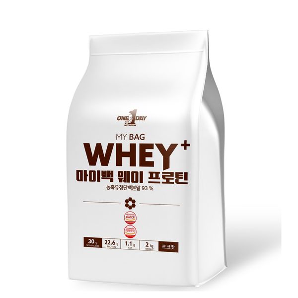 One-Day Nutrition Choco Flavor_Protein Shake Health Supplement Bag Whey Protein WPC 2000g, 1ea