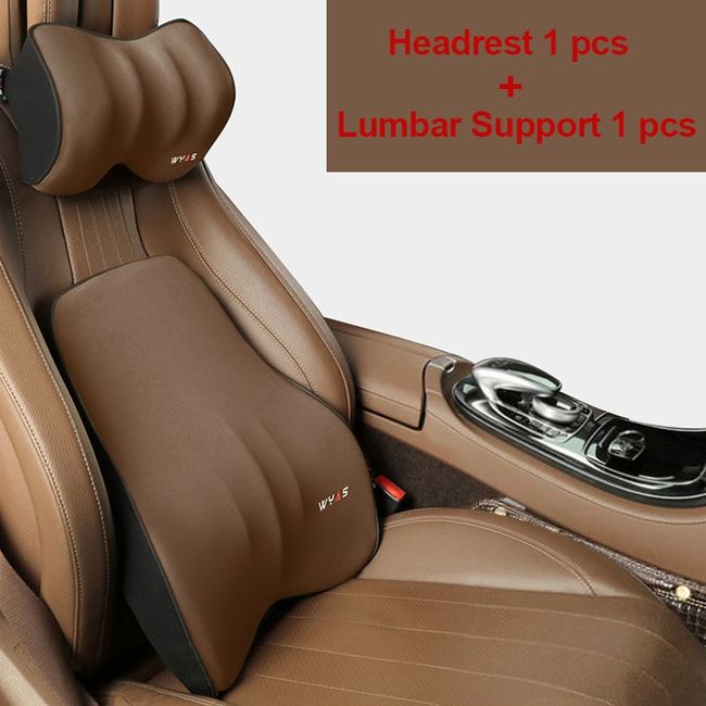 Driver Driving Pillow Car Seat Back Lumbar Support Headrest Neck