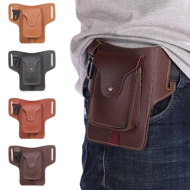 Source Multifunction PU Leather Belt Clip Holster Waist Bag Mobile