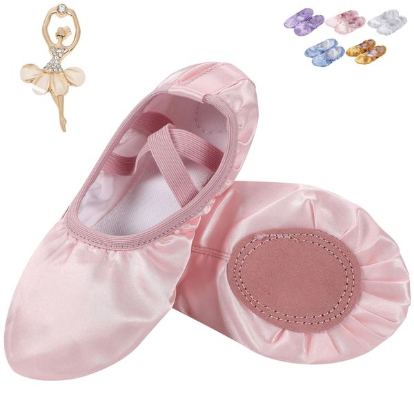 Aigoda Ballet Shoes, Kids, Satin, Adult, Women's, Juniors, Practice, Recitals, Ballet Shoes, Dance Shoes, light pink