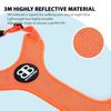 BullyBillows Active Light Dog Harness With Handle | Premium Padded Lining & Highly Reflective Harness | Orange Small