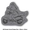 A8 'Fox Riding Scooter' Unmounted Rubber Stamp (RS00029966)