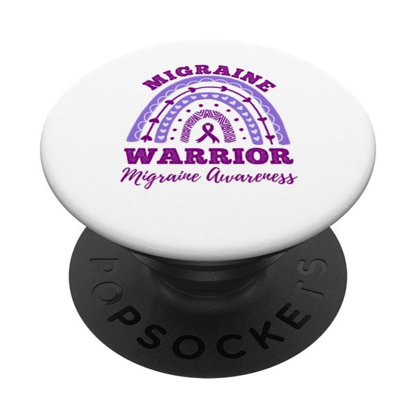 Migraine Warrior Migraine Awareness Rainbow PopSockets Swappable PopGrip