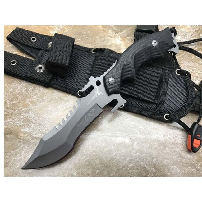 word kn Army Survival Knife Outdoor Tool High Hardness Straight Knife