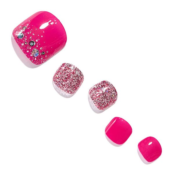 Dashing Diva GPS148JP Gel Nail Stickers, Artificial Nails, Color Gel, Design, Feet, Pedicure, Gloss, Cherry Candy, Pink