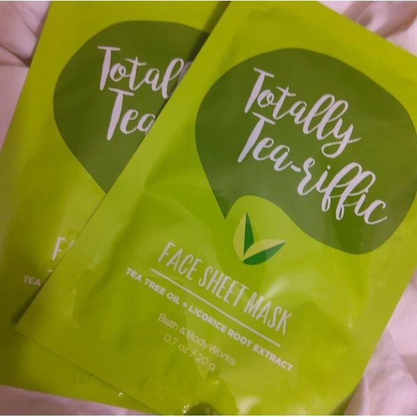 Bath Body Works Totally Tea-riffic Face Sheet Mask tea tree oil + licorice .7oz