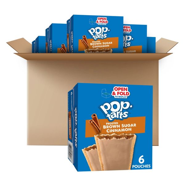 Pop-Tarts Toaster Pastries, Breakfast Foods, Kids Snacks, Frosted Brown Sugar Cinnamon (144 Pop-Tarts)