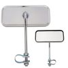 Rectangle Bicycle Mirror Chrome. No Reflectors