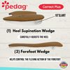 pedag Correct Plus | German Handmade 3/4 Length Wedge for Oversupinators | Vegetable Tanned Leather Top Rubber Orthotic Footbed | 1 Pair, Medium (Size 8-10 Women)