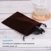 PATIKIL Microfiber Pouch 30x20cm Brown 2pcs Soft Storage Drawstring Gift Bag for Glasses Wedding
