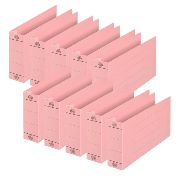 PLUS Flat File, For Uniform Slips, Thick Binding, 500 Sheets, Pink, 10 Books, 76-048 x 10, NO.062SW